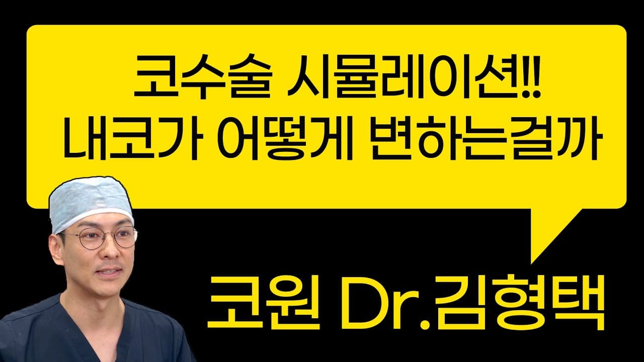 코수술 시뮬레이션!! 내코가 어떻게 변하는 걸까?!