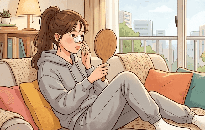 퍼진 코끝과 휜 콧대를 함께 정리한 복코 코끝성형 — 보형물 없이 진행한 사례 관련 이미지 3/11