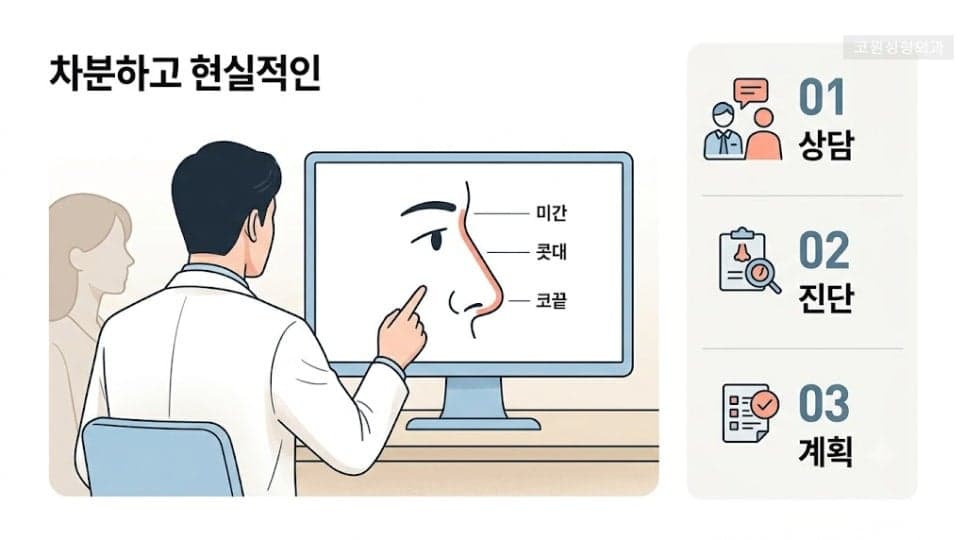 복코수술, 코끝만 줄이면 될까요 — 미간에서 콧대로 이어지는 흐름을 함께 보는 이유 관련 이미지 4/5