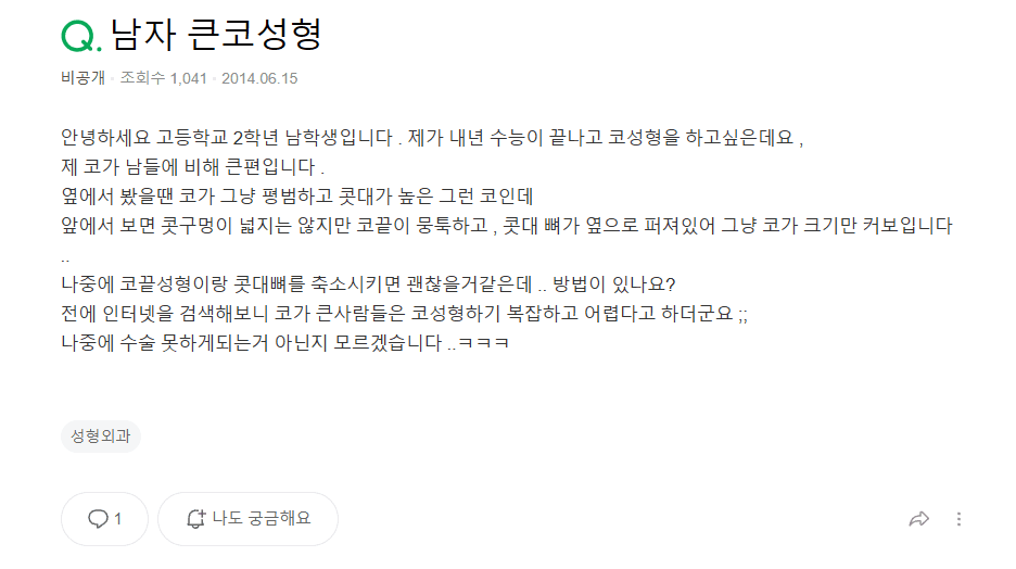 콧대뼈 절골과 코끝성형으로 큰 코 개선이 가능할까요? — 남자 코수술 질문 관련 이미지 2/9
