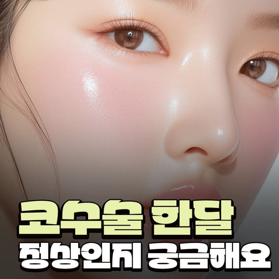코수술 한 달 붓기, 어느 정도가 정상인가요 — 비대칭·코끝 촉감 질문에 답하다 관련 이미지 1/10