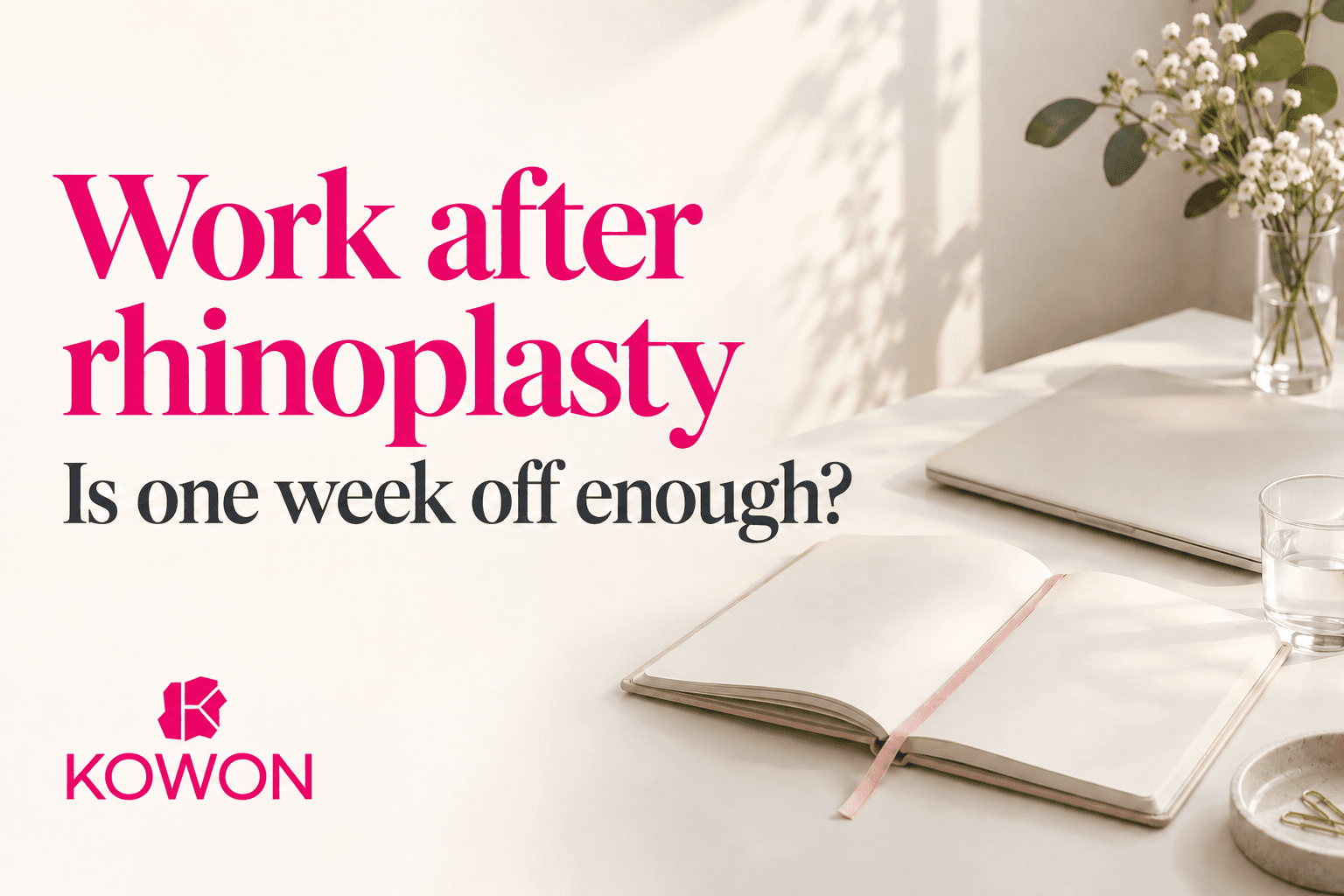 Cover asking whether one week off is enough before returning to work after rhinoplasty