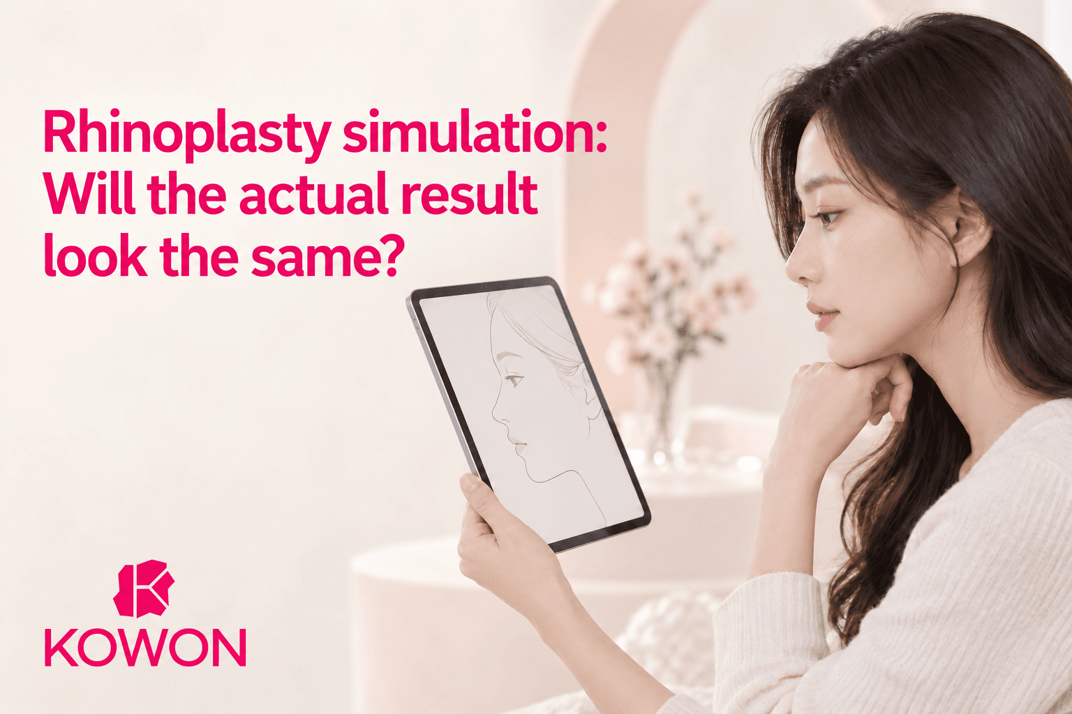 Cover asking how rhinoplasty simulation images relate to actual results