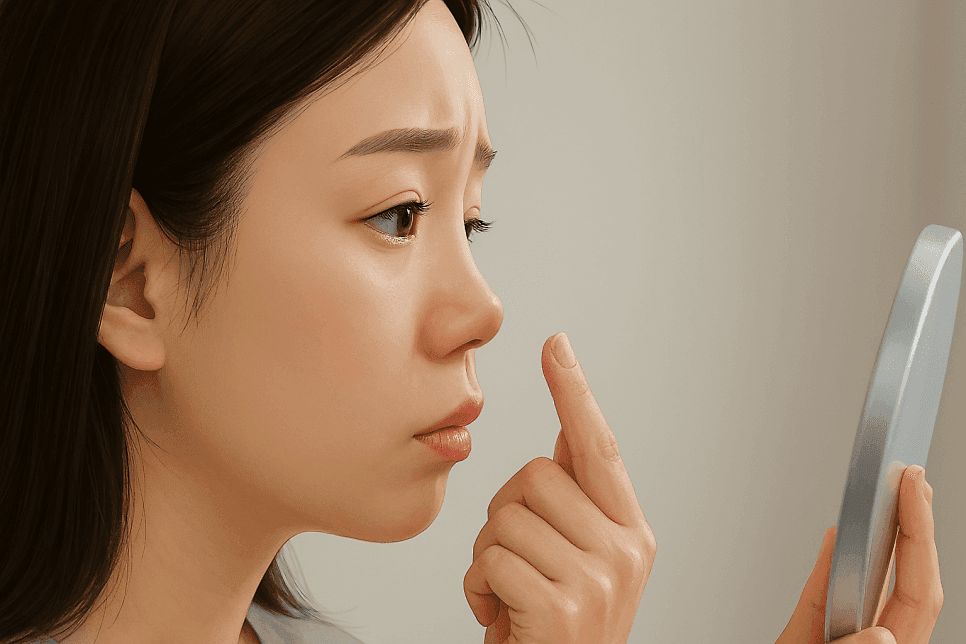 เหตุผลในการใช้กระดูกอ่อนซี่โครงของตนเองในการผ่าตัดจมูกสั้น— สาเหตุเชิงโครงสร้างที่ทำให้จมูกยกขึ้นอีกครั้งเมื่อลดระดับเฉพาะปลายจมูกลง ภาพประกอบ 1/6