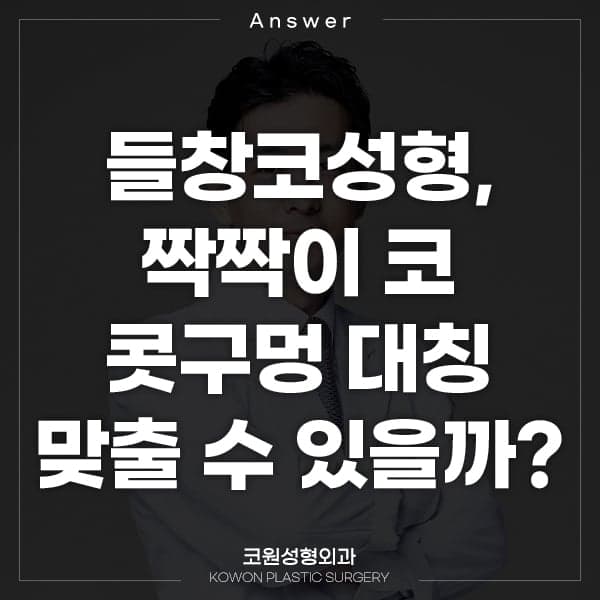 들창코성형에서 짝짝이 코와 콧구멍 대칭은 어디까지 맞출 수 있나요? — 세 가지 질문 관련 이미지 1/5